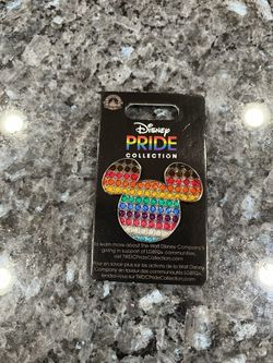 Disney Park Pride Collection Mickey Icon  Glitter Pin.  Brand new on original card.   