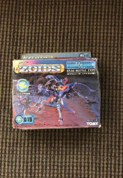 Limited edition ORIGINAL zoids in ORIGINAL boxes "number 32 of ray type sinker" " number 19 of double sworder stag beetle type" and "number 1 of zbu