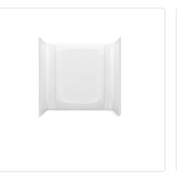 Sterling STORE+ 32 in. W × 60 in. H 3-Piece Direct-to-Stud Alcove Tub Wall Surround in White