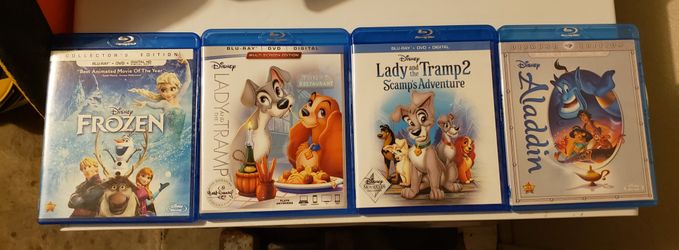 4 Disney DVD and blu ray