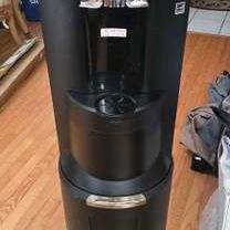Crystal Mountain water dispenser. Bottom loading so no heavy lifting for water bottles. Has hot and cold water options. Energy Star certified. Good fo