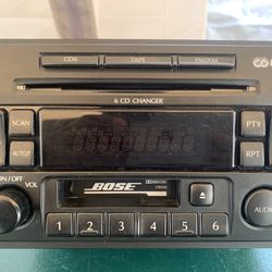 Radio/6 Cd Changer/cassette Tape Fm/Am Infiniti QX4 