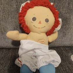 1970's Raggedy Ann Baby I Love You Vintage Doll