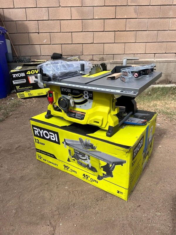 RYOBI
13 Amp 8-1/4 in. Compact Portable Corded Jobsite Table Saw (No Stand)