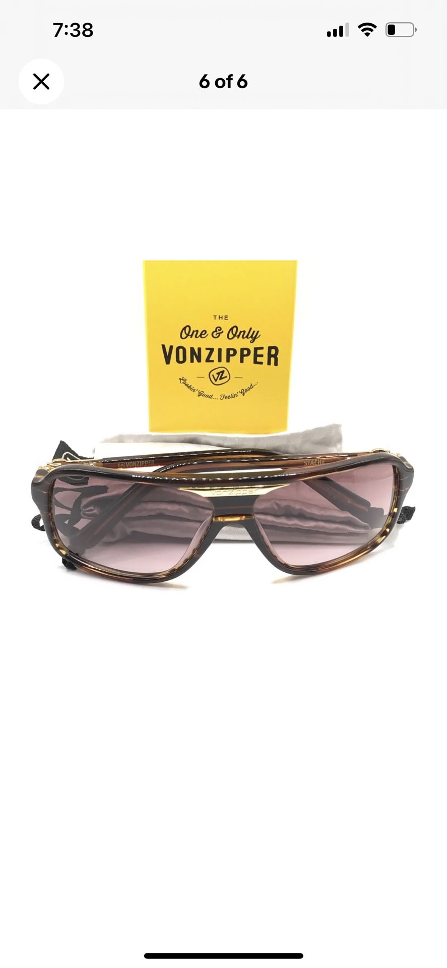 VONZIPPER Stache Tortoise Brown Gradient Sunglasses