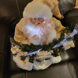 Fiber Optics Light Up Santa Claus