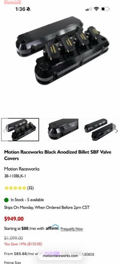 Billet Sbf valve covers  with coil brackets