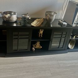 Black Wood Tv Stand 