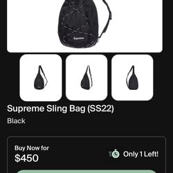 Supreme Sling Bag Black