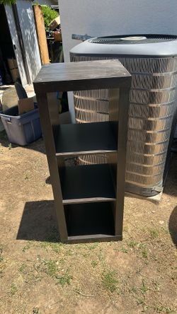 Brown wooden sturdy shelf