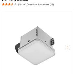 Commercial Electric 80 /110 CFM Ceiling Mount Room Side Installation Square Bathroom Exhaust Fan with