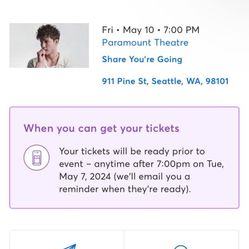 Selling 2 Matt Rife tickets In Seattle May 10 @7pm Row W $520 obo