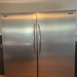 Commercial Fridge & Freezer Set Stainless Steel