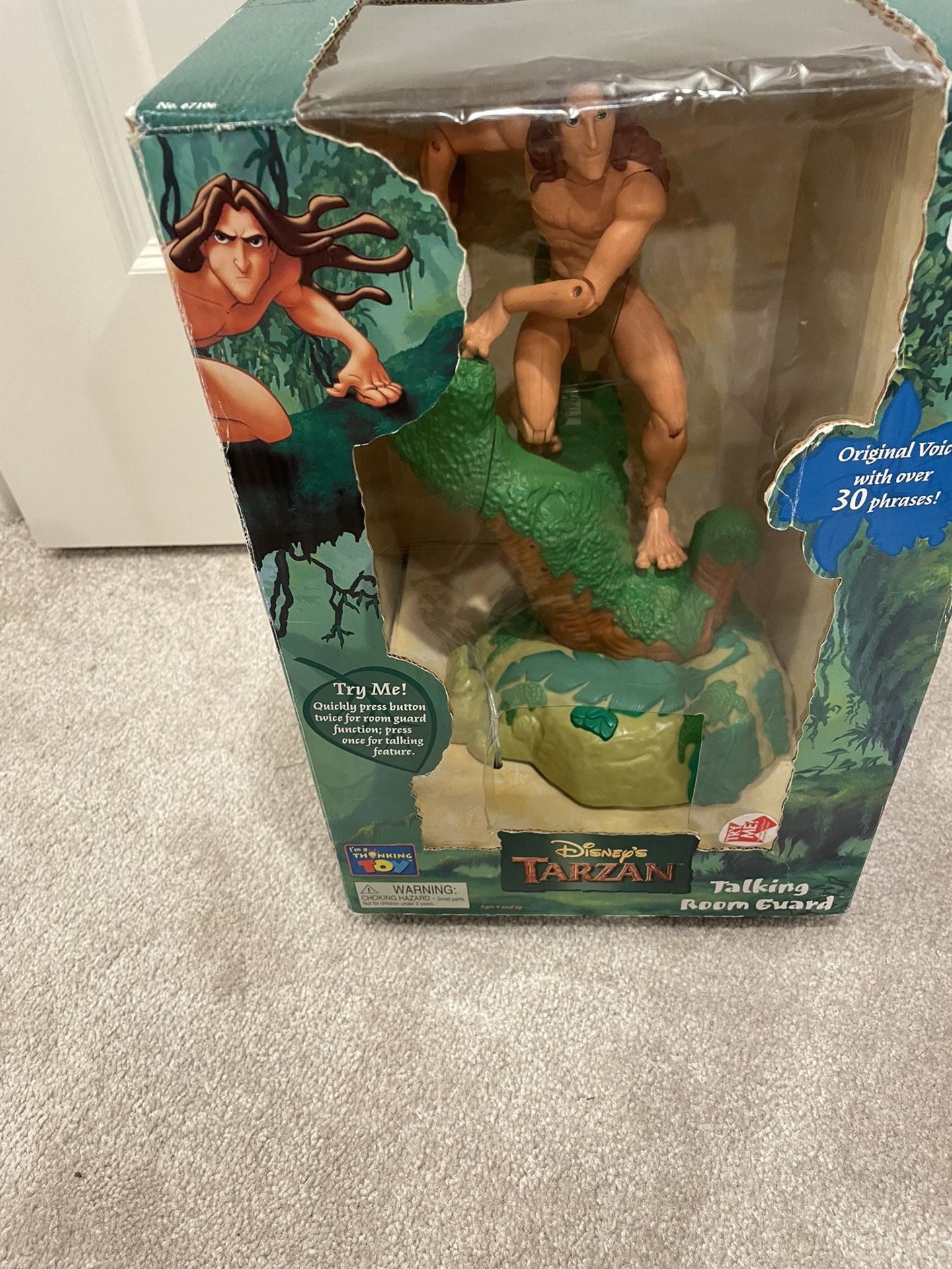 NEW in Box Vintage 1999 Disney’s Tarzan Talking Room Guard Thinkway Toys RARE. Works!!!!