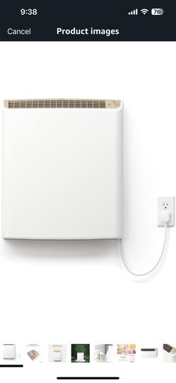 EnviMAX Plug-in Electric Panel Wall Heaters for Large Rooms, 1000 Watts, 24/7 Heating w/Safety Sensor Protection, Patented Quiet Fan-less Design, Easy