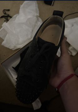 Red Bottoms all black lace