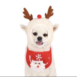 1pc/set Pet Christmas Hat Bib