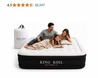 King Koil Air Mattress Queen 20inches Black
