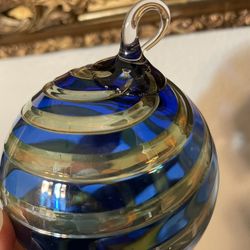 Set of 3 Hand Blown Art Glass Ball 3”