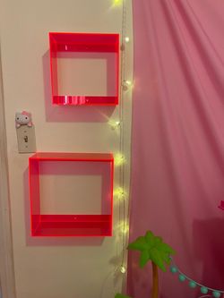 Pink Acrylic Shelving