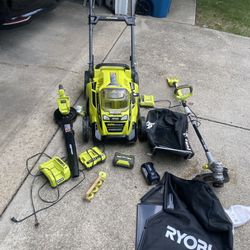 Ryobi Lawn Mower Set