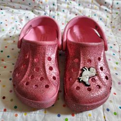 Crocs  Baya Clogs Size C9 Glitter Pink.
