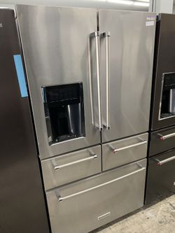 Kitchen aid 5 door fridge in stainless steel