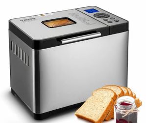 VEVOR Bread Maker,  19-in-1 2LB Dough Machine, Nonstick Ceramic Pan Automatic Breadmaker with Gluten Free Setting, Whole Wheat Bread Making, Digital, 