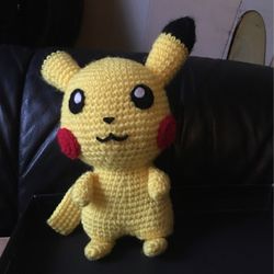 Hand Crocheted Pikachu