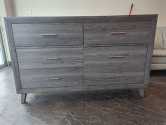 Mid-Century Modern Gray Dresser