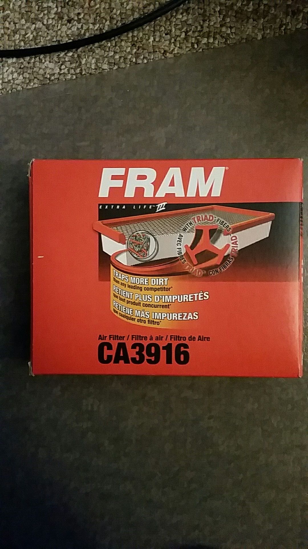 New Auto Air filter Fram CA3916