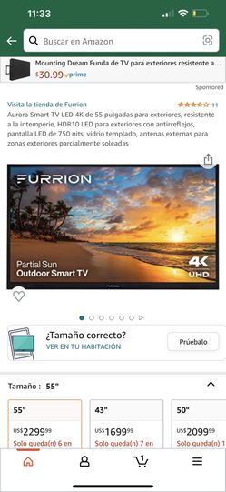 Tv Aurora 55” for exteriors or interiors