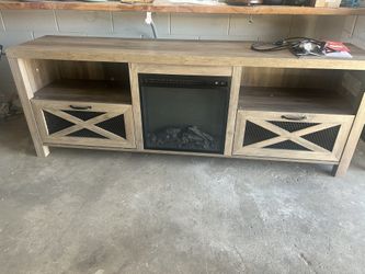 Modern Gray Tv Stand/fireplace