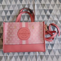 Coach Dempsey Tote Pink
