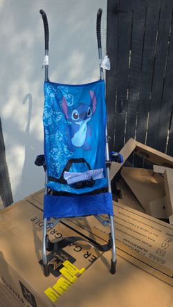 Disney Baby Comfort Height Character Toddler Umbrella Stroller with Basket, Tropical Stitch