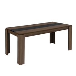 Homy Casa MUSK 160 BROWN 3PC 62.99" Dining Table for Home or Office