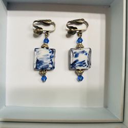 Gorgeous Blue & White Earrings- Great Mother's Day Gift!