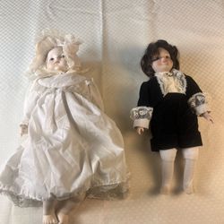 Vintage Porcelain Dolls With Soft Body 