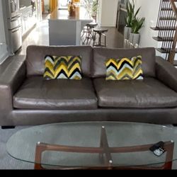 Genuine Leather Sofa NEW IN ORIGINAL BOX 76in 