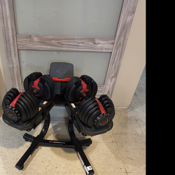 Bowflex SelectTech Adjustable Dumbbells + Stand (Full Set) – Excellent Condition
