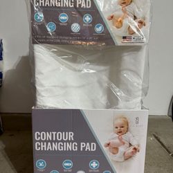 LA Baby 2 Sided Contoured Diaper Changing Pad with Easy to Clean Quilted Cover, White