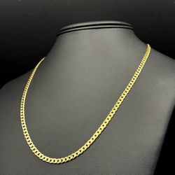 14k solid yellow gold 20.5” curb chain necklace 12 grams 4mm
