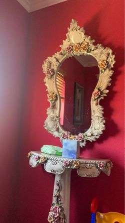 2 pc mirror vanity set