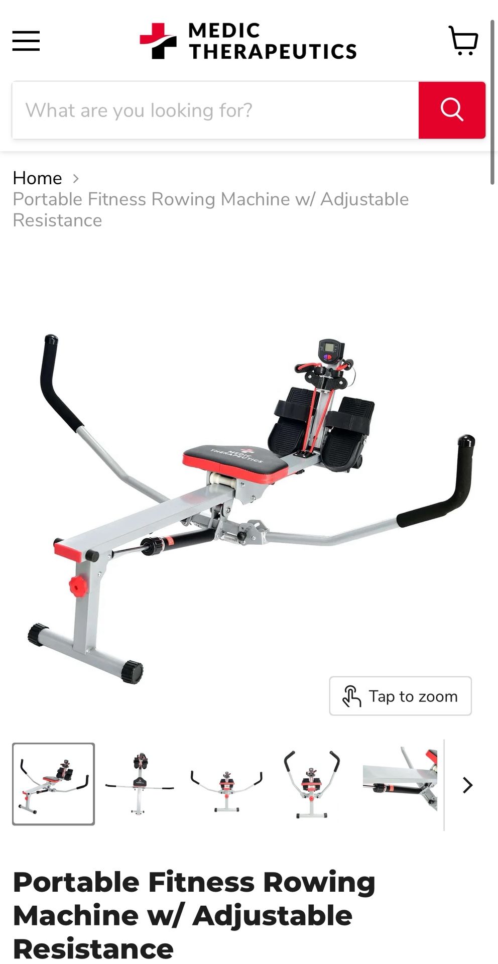 Rowing Machine w/ Adjustable Resistance