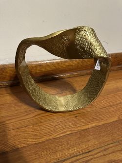 Mercer41 Gold Textured Loop Sculpture