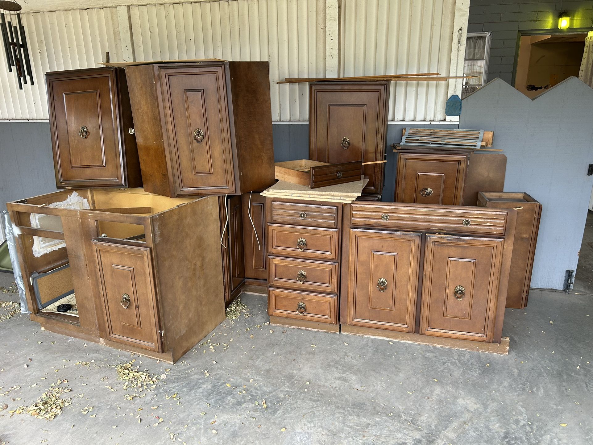 Retro Kitchen Cabinets! Too Nice To Trash In Landfill!