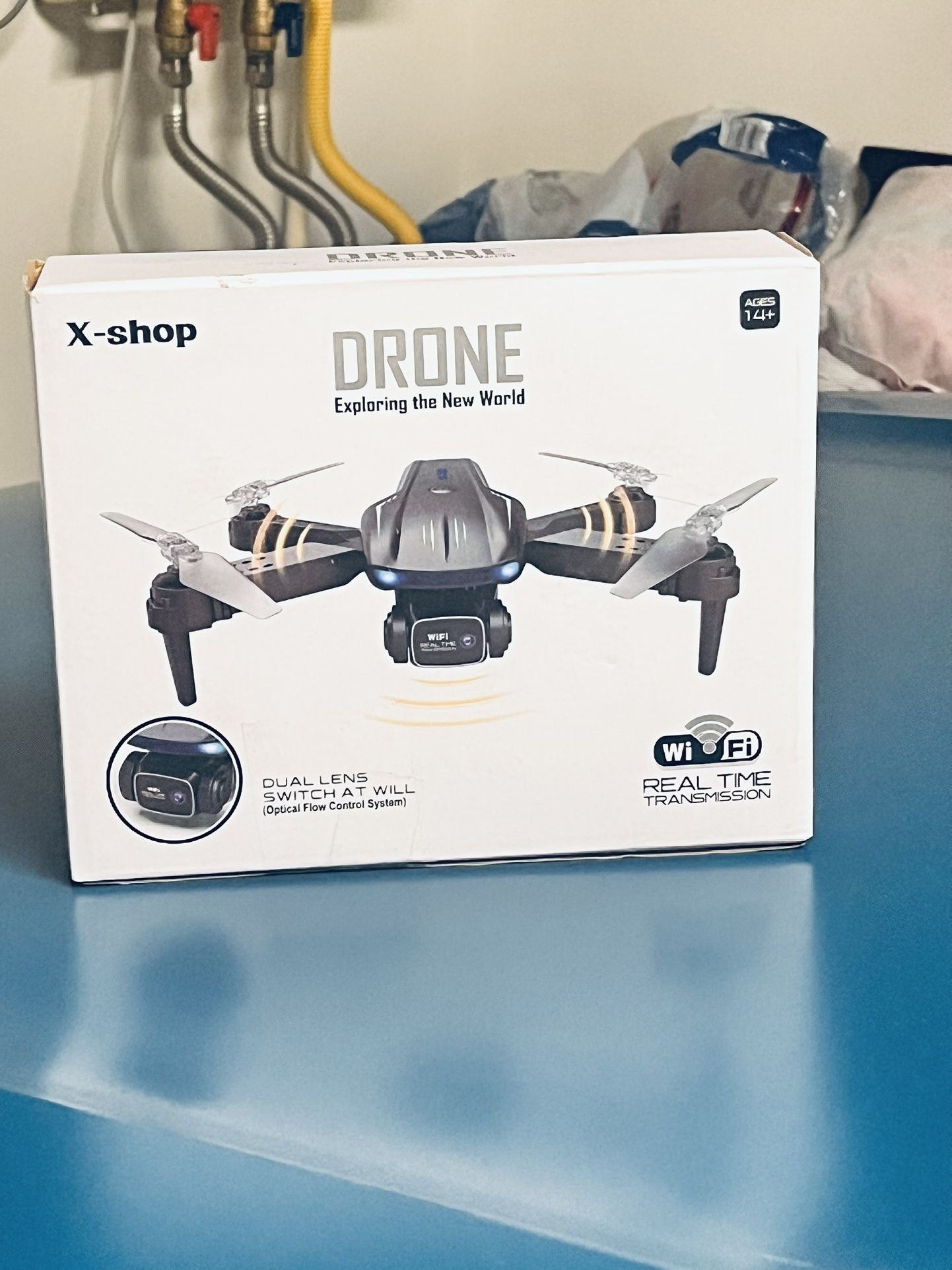 Brand new Drone with REAL WIFI TRANSMISSION Camera 1080P HD, FPV Drones with 2 Batteries,