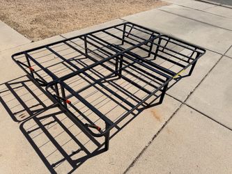 Folding Metal Full Size Bed Frame (LxWxH: 75” x 54” x 14”)
