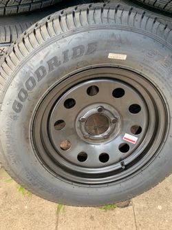 Trailer tires and Black rim