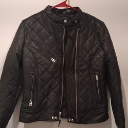 Schott Bros NYC Womens Black Genuine Leather Jacket Size Smsll